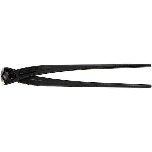 Black Stanley end cutting pliers with a slim handle design, shown on a white background.