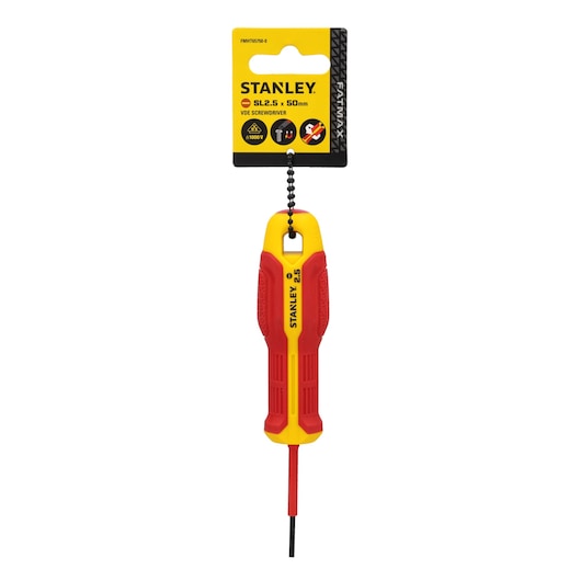 Chave de Fenda STANLEY® Plano Isolado 1000v 2,5mmx50mm