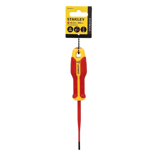 Chave de Fenda STANLEY® Plano Isolado 1000v 3,5mmx75mm