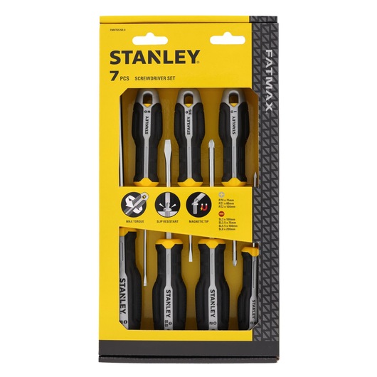Conjunto Chaves de Fenda STANLEY® Plano/Pozidriv - 7 Peças