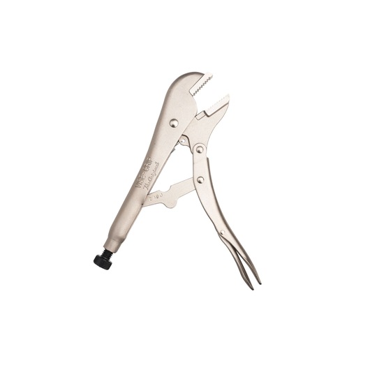 STANLEY FMHT84902-0 locking pliers silver finish, front angle on white background.
