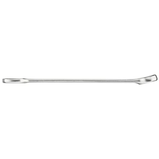 STANLEY FMMT13040-0 silver pry bar tool, side view on white background.