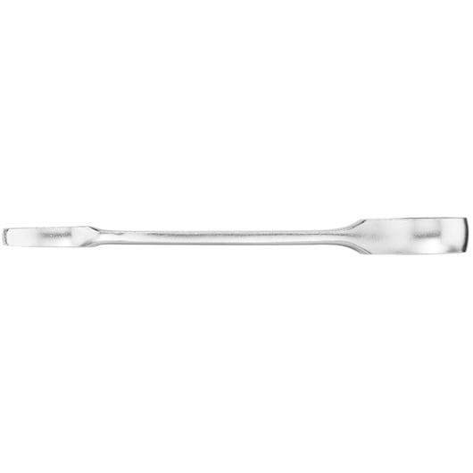 STANLEY FMMT13097-0 flat silver pry bar tool, top view on white background.