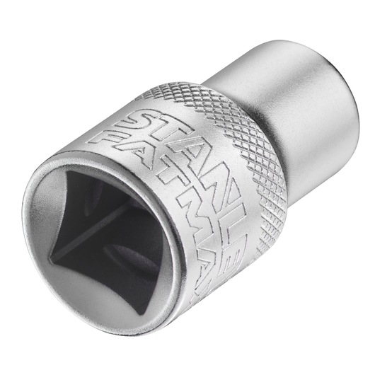 STANLEY FMMT17230-0 socket, silver, knurled grip, FATMAX branding, side angle on white background.