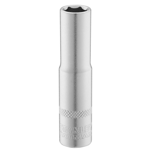 STANLEY FMMT17337-0 socket, silver finish, photographed from front on white background.