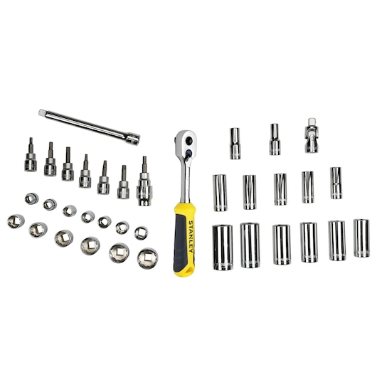 Transmodule system de chaves de caixa de 3/8“ com 36pc