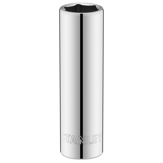 Photo of STANLEY STMT86098-0 chrome deep socket, tool category, front angle on white background.