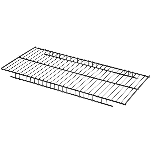 STANLEY STST82613-1 black wire shelf, angled product photo on white background.